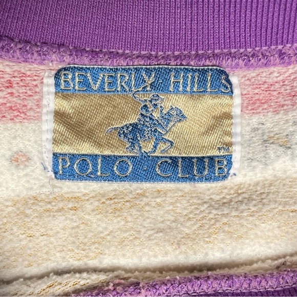 Vintage Beverly Hills Polo Club Script Sweatshirt Women’s Size L 90’s - Picture 9 of 13